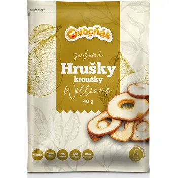 Sušené ovoce Ovocňák hruškové kroužky 40 g
