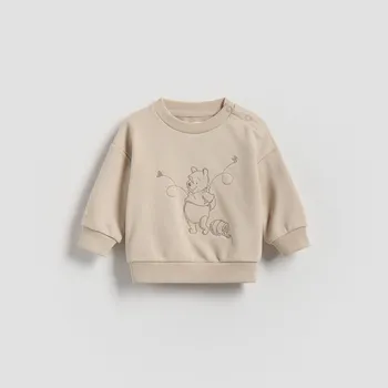 Kojenecké oblečení Reserved - Mikina Winnie the Pooh - béžová - 346HV-08X - 346HV-08X-80
