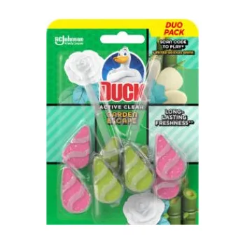 WC čistič Duck WC závěs Active Clean Tropical Sunshine, 2x 38,6 g