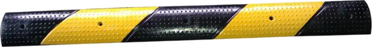 Černo-žlutý gumový zpomalovací práh FLOMA SB63 - 100 x 10 x 2 cm