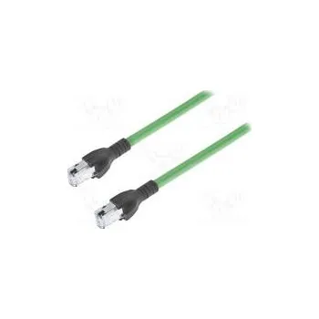 Síťový kabel Patch cord SF/UTP 5e lanko Cu FRNC zelená Dél 1m 22AWG