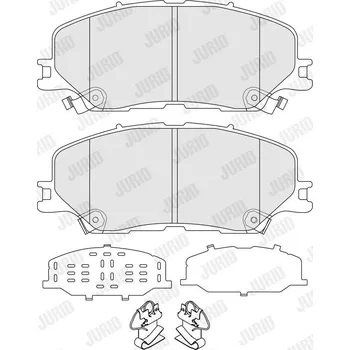 Autodíl Sada brzdových destiček, kotoučová brzda JURID 574270J