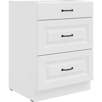 Kuchyňská linka Nábytek PEGAS s.r.o. Dolní skřínka STILO - 60 D 3S BB, Bílá/Bílá