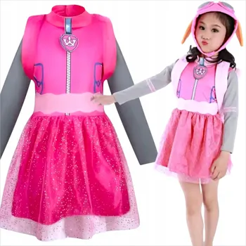 Karnevalový kostým Tlapková patrola KOSTÝM SKYE pro dívky na párty ŠATY M