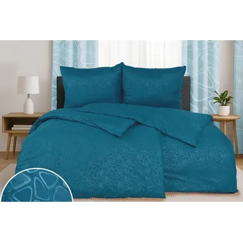 Povlečení Povlečení DAMAŠEK mikro TRIGA petrolejové