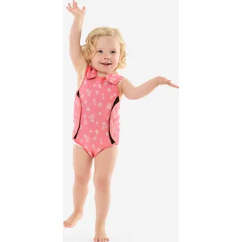 Neoprenové oblečení DECATHLON Neopren pro nejmenší Bodywarm 2 mm 61–75cm,6-12M RŮŽOVÁ