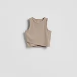 Reserved - Krátký top se záhyby - béžová - 577JS-80X - 577JS-80X-XS