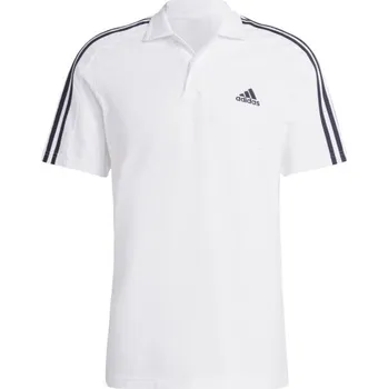 Pánské polo triko adidas ESSENTIALS PIQUÉ EMBROIDERED SMALL LOGO 3-STRIPES POLO SHIRT M Bílá, Tmavě modrá