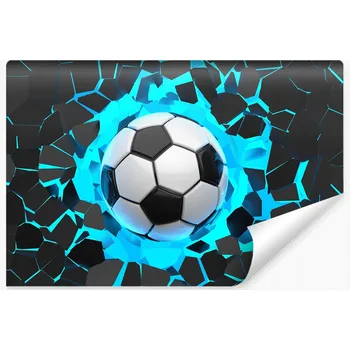 Fototapeta Fototapeta 3D sport, fotbalový míč ve zdi 90x135