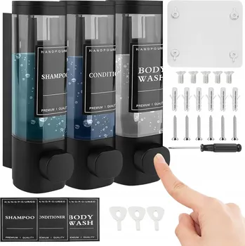 Dávkovač mýdla Bezdotykový nástěnný dávkovač mýdla Bedee 300 ml černý