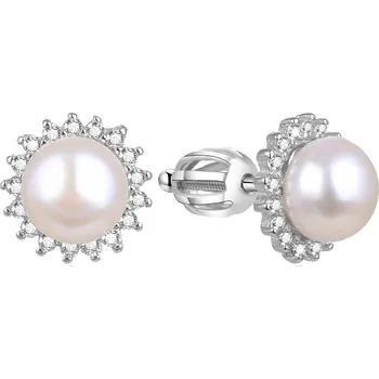 Náušnice Stříbrné náušnice s pravou perlou AGUP1656PS Beneto