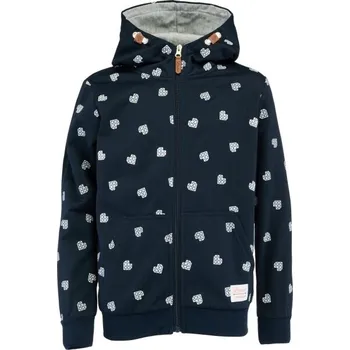 Dívčí oblečení Celorozepínací dívčí mikina Lewro LEDIE 164/170 Tmavě modrá, Bílá