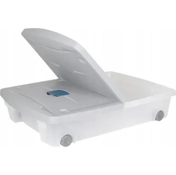 Postel Šuplík pod postel bezbarvá, odstíny šedé EDA 77,5 x 59 x 16,5 cm