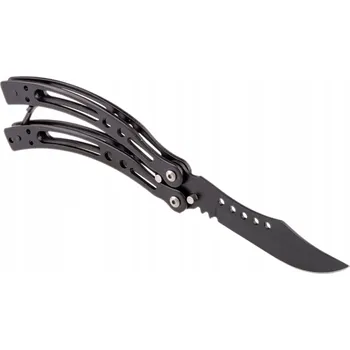 Kuchyňský nůž Nůž motýlek ostrý, butterfly CS:GO eska - černý