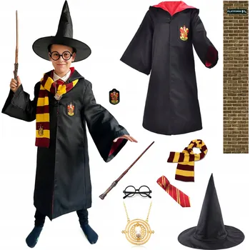 Karnevalový kostým Kostým Harry Potter sada 12 dílků 6-7 let plakát Peron 9 3/4 r.116-122