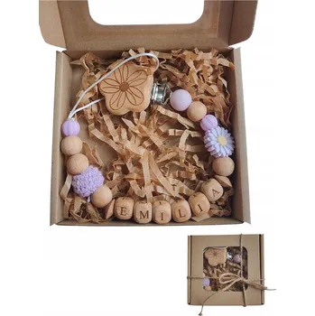 Klip na dudlík s gravírovaným jménem - personalizovaný