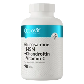 Kloubní výživa OstroVit Glucosamine + MSM + Chondroitin + vitamín C 90 tbl.