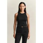 TOP GANT HIGH NECK RIB TANK TOP BLACK