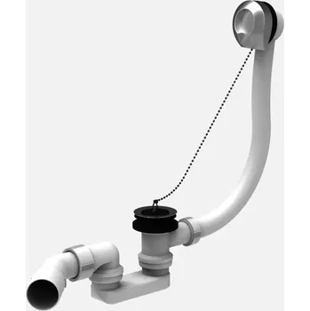 Sifon sifon vanový 833 včetně řetízku a zátky chrom 35.038.00.0000 vanový odtokový komplet s přepadem je určen pro všechny typy van