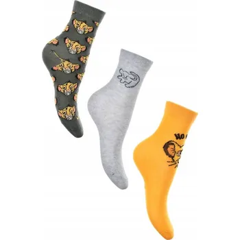 Dívčí oblečení Lví hlídka ponožky dětské Lví král 3 páry velikost 31/34