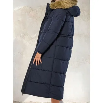 Dámský kabát Sinsay - Zateplený kabát s kapucí - námořnická modrá - 806BQ-59X - 806BQ-59X-XXS-1