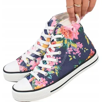 Dámská obuv Tmavě modré dámské tenisky s květinami FAHENNA velikost 36