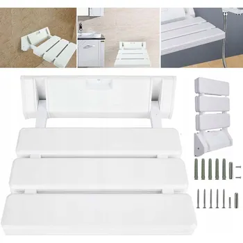 Koupelnové sedátko Skládací sprchová stolička bílá