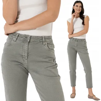 Dámské džíny Dámské džíny s vysokým pasem a rovnými nohavicemi, stylové MORAJ, velikost 44