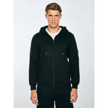 Pánská mikina Pánská mikina s kapucí na zip BIG STAR černá, Jagmur 906 5XL