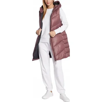 Dámská vesta VESTA 4F VESTA BUNDA PROŠÍVANÁ PÉŘOVÁ S KAPUCÍ VELIKOST S