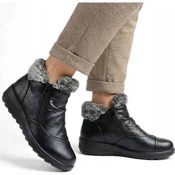 Dámská zimní obuv Wojtyłko dámské kotníkové boty koturn velikost 36