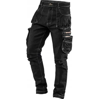 Pracovní obuv NEO 81-233 pracovní kalhoty s 5 kapsami, denim, černé, velikost M