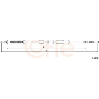 Lanko parkovací brzdy Tažné lanko, parkovací brzda COFLE 92.12.0768