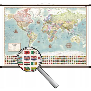 Świat polityczny - stylizowana mapa ścienna wersja angielska, 1:42 000 000 ArtGlob Kolektiv autorů