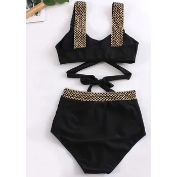 Dámské plavky PLAVKY BIKINI S VYSOKÝM PASEM Velikost L