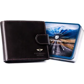 Peněženka Peterson pánská peněženka z přírodní kůže hnědá - muž