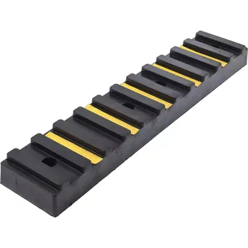 Černo-žlutá gumová ochrana zdí, stěn FLOMA WB75 - délka 100 cm, šířka 20 cm, výška 8,5 cm - 62621358