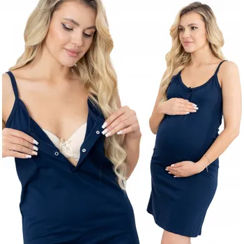 Dámská noční košile NOČNÍ PRÁDLO FORMOMMY S RAMIENKAMI ZÁKLADNÍ TMAVĚ MODRÉ 4XL