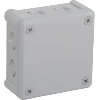 Elektroinstalační krabice Hermetická elektroinstalační krabice na stěnu šedá, bez svorek, 98x98x42 mm, IP55 Viplast 04203