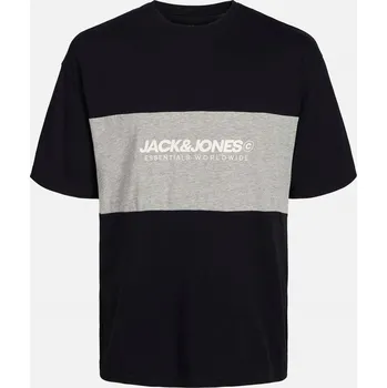 Pánské tričko Tričko Jack and Jones Black 1222909 M