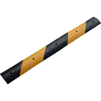 Dopravní zařízení Černo-žlutý gumový zpomalovací práh FLOMA SB63 - délka 100 cm, šířka 15 cm, výška 3 cm - 62621461