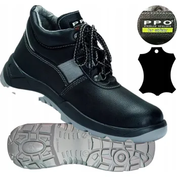 Pracovní obuv Pracovní boty kotníkové PPO 305 O1 kůže Strzelce Opolskie bez ocelové špičky velikost 44