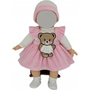 Doplněk pro panenku OBLEČENÍ PRO PANENKU. ŠATY, ČEPICE, PAPUČKY PRO PANENKU 40 CM