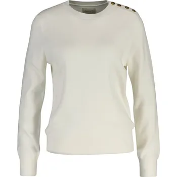 Dámský svetr SVETR GANT TEXTURED COTTON C-NECK EGGSHELL