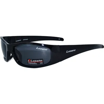 Sluneční brýle Lozano sportovní černé polarizační UV-400 s pouzdro