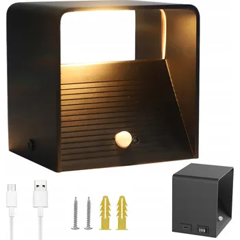 Nástěnné svítidlo LED SVĚTLO SCHODIŠŤOVÉ NÁSTĚNNÉ SVÍTIDLO S POHYBOVÝM SENZOREM NOČNÍ DO SKŘÍNĚ