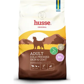 Krmivo pro psa Husse Cold Pressed Skin & Coat Adult, 7 kg | Za studena lisované granule s lososem pro citlivé zažívání, zdravou kůži a lesklou srst