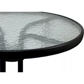 Zahradní stůl ZAHRADNÍ KULATÝ STOLEK 60 x 60 x 70 cm ČERNÝ