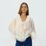 Reserved - Top s ozdobným volánem - krémová - 781II-01X - 781II-01X-XS