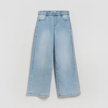 Dívčí oblečení Reserved - Pružné džíny wide leg - modrá - 342HN-05J - 342HN-05J-134